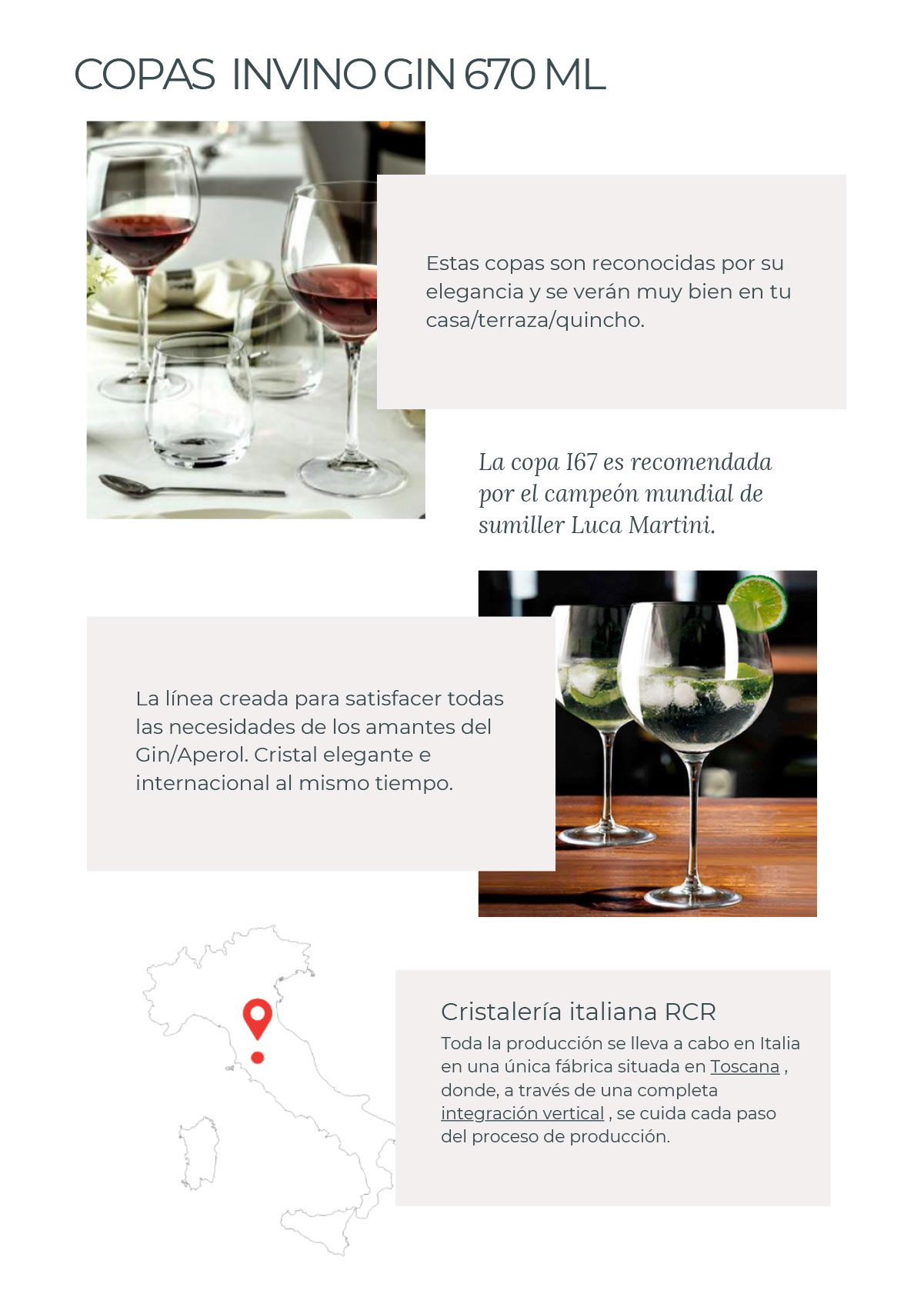 SET 6 COPAS RCR GIN 670 ML
