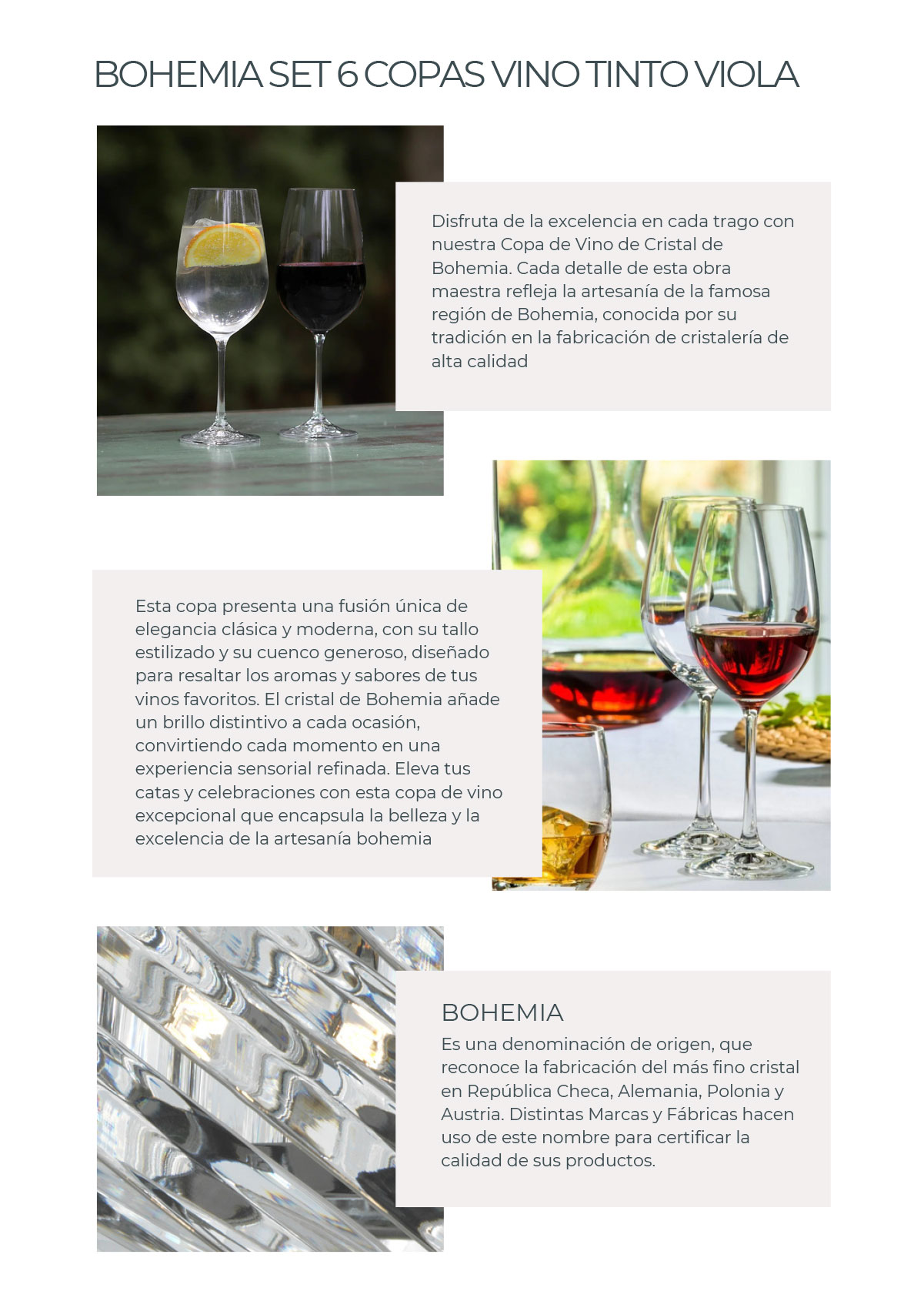 SET DE COPAS VIOLA VINO TINTO X6 550ML