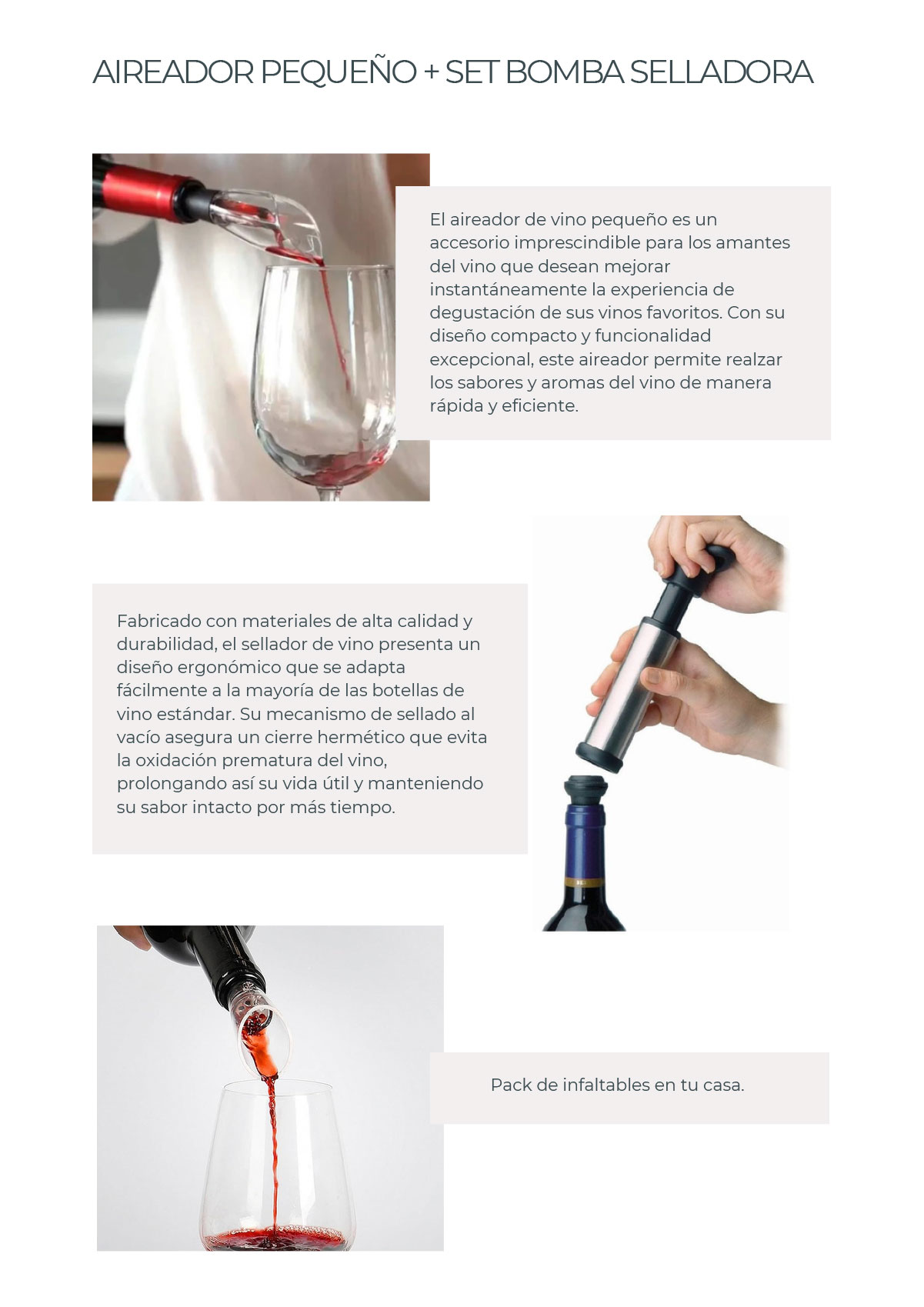 ACCESORIOS DE VINO WINE WINE&HOUSE