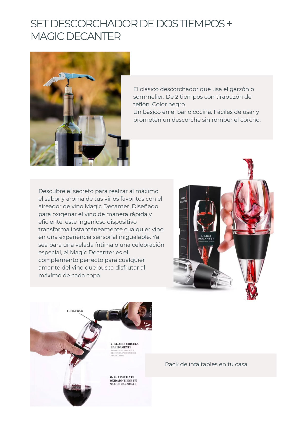 ACCESORIOS DE VINO WINE WINE&HOUSE