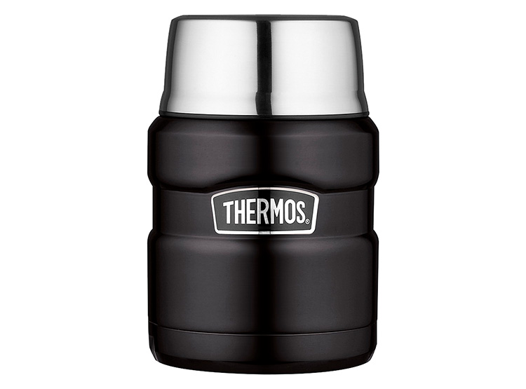 TERMO THERMOS COMIDA KING CON CUCHARA NEGRO 470ML - 2
