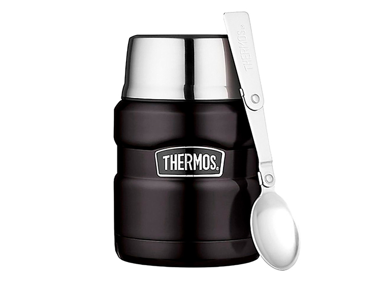 TERMO THERMOS COMIDA KING CON CUCHARA NEGRO 470ML - 1