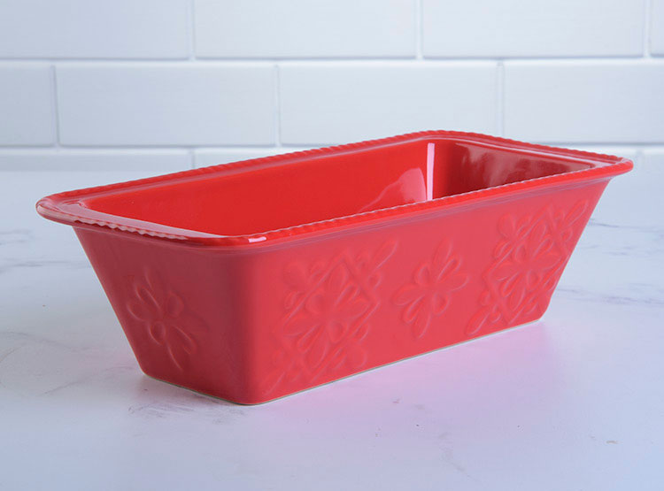 FUENTE RIPLEY HOME RECTANGULA EMBOSSED CERÁMICA ROJO