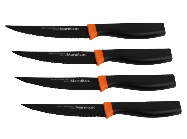 SET CUCHILLOS MARMICOC CARNE BLACK 4 PIEZAS - 2