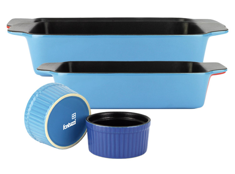 SET ASADERAS FANTUZZI OCEANO CELESTE + RAMEKIN - 2