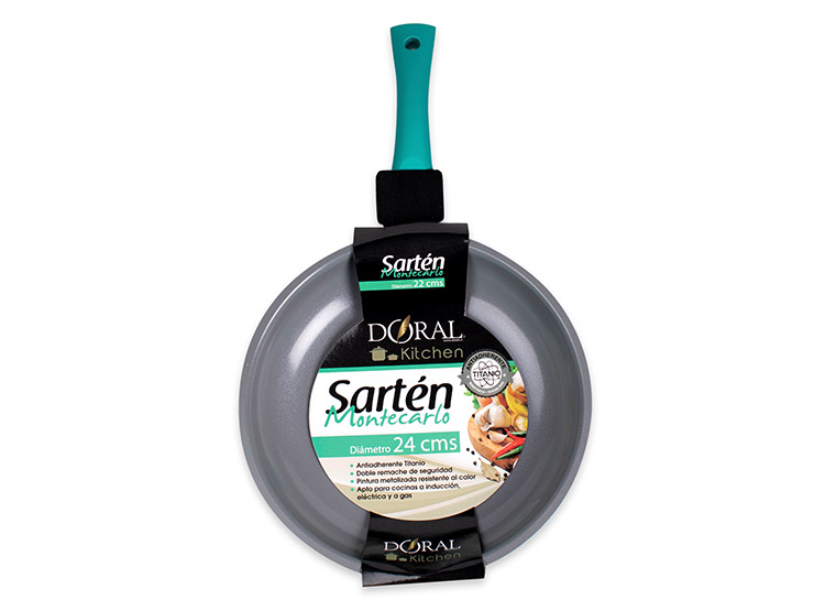 SARTEN DORAL MONTECARLO TURQUESA 24CM - 4