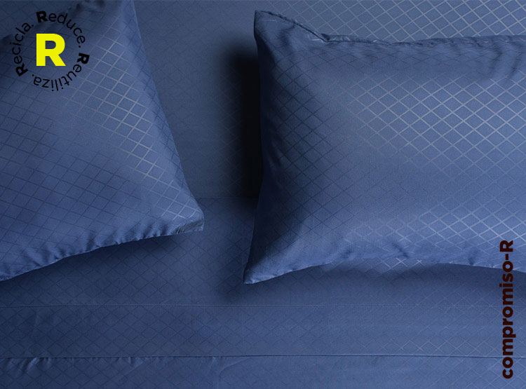 JUEGO DE SABANAS RIPLEY HOME 1 PL EMBOSSED STRIPE AZUL