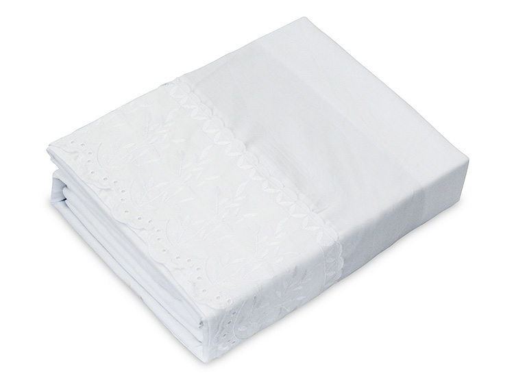 SABANA ANDES MICROFIBRA BRODERIE BLANCO 1.5 PL - 2