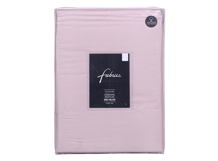 JUEGO DE SABANAS FABRICS LISO BEIGE 300 HILOS 1.5 PL - 3
