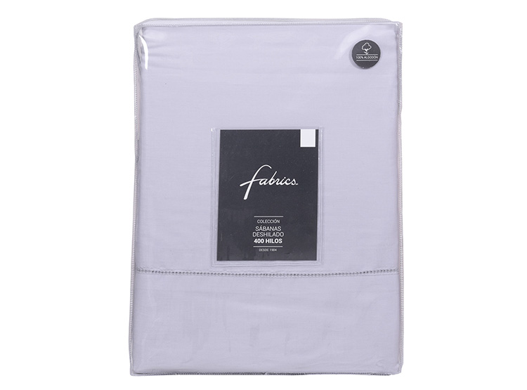 JUEGO DE SABANAS FABRICS LISO GRIS CLARO 400H KING - 3