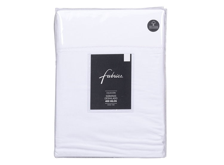 JUEGO DE SABANAS FABRICS LISO BLANCO 400H KING - 3
