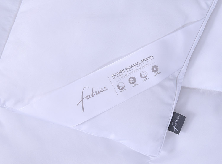 PLUMÓN FABRICS SÚPER KING MICROFIBRA MICROGEL BLANCO LISO - 2