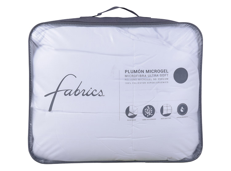 PLUMÓN FABRICS SÚPER KING MICROFIBRA MICROGEL BLANCO LISO - 4