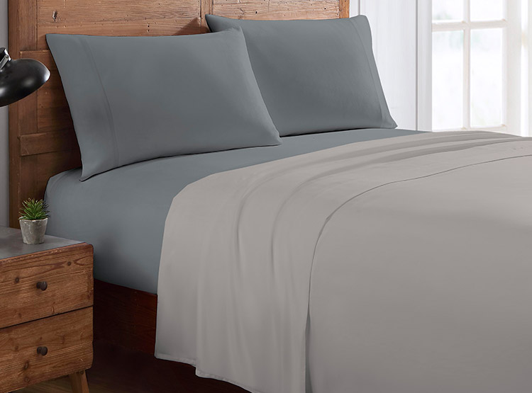 JUEGO DE SABANAS ANDES POLAR BICOLOR GRIS 1.5 PL - 1