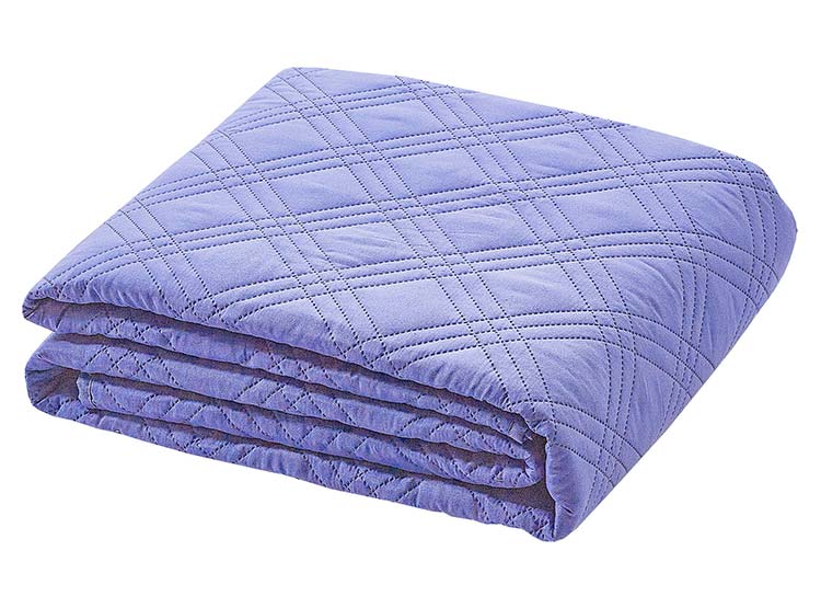 CUBRECAMA QUILT ANDES 2 PLAZAS LILA LISO - 3