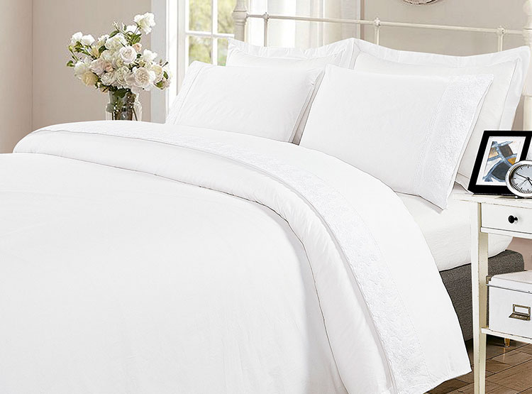 Ripley JUEGO DE SABANAS DIB BRODERIE PAMPLONA BLANCO KING