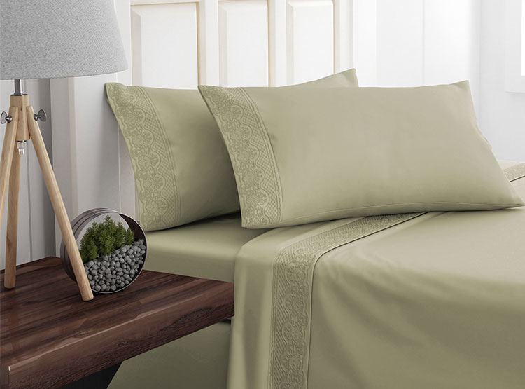 JUEGO DE SABANAS DORAL SANTORINI BEIGE 1.5 PL - 1