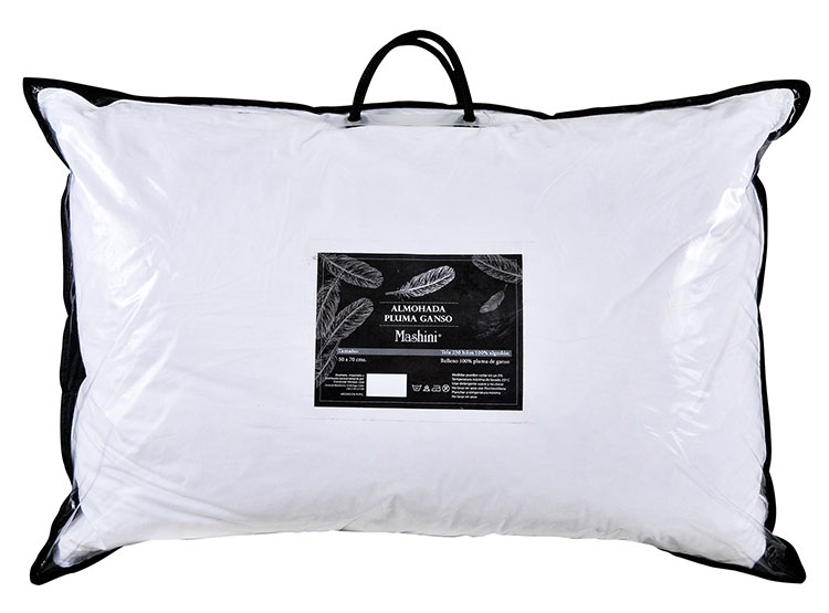 ALMOHADA MASHINI LISO PLUMAS BLANCO - 2