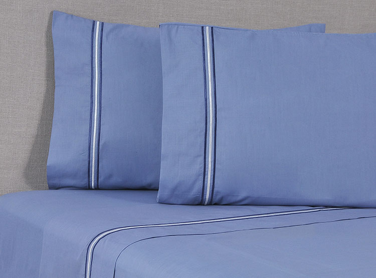 JUEGO DE SABANAS GARDEN BORDADA INDIGO 144H KING - 1
