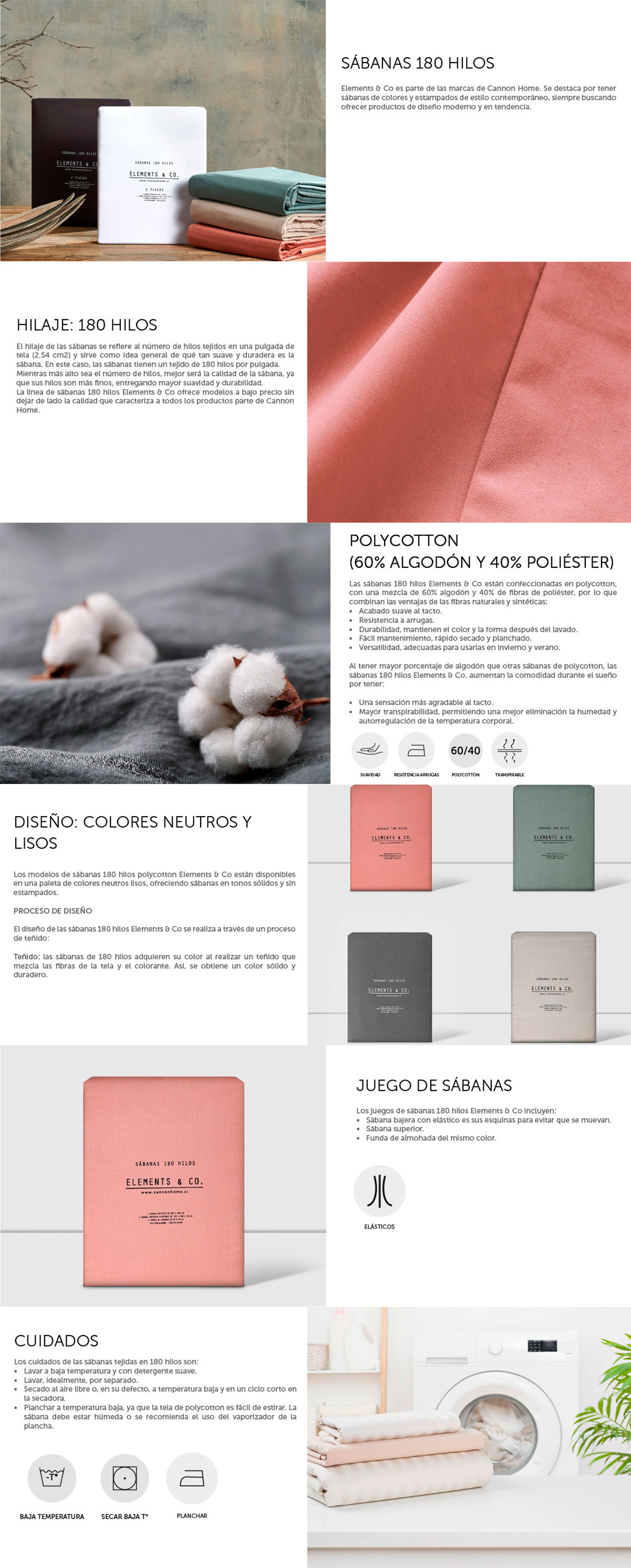 JUEGO DE SABANAS ELEMENTS&CO LISO TAUPE 180H KING
