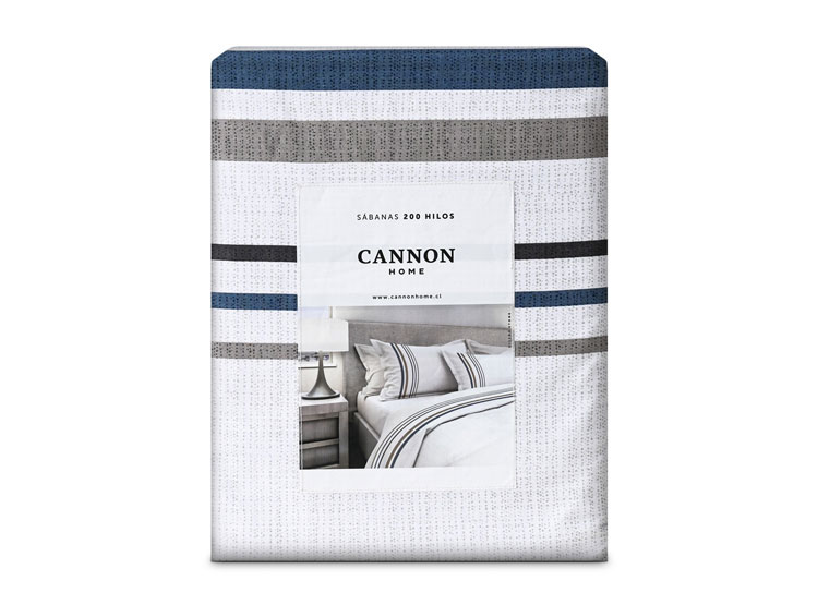 JUEGO DE SÁBANAS CANNON STONE KING 200 HILOS BLANCO ESTAMPADO - 4
