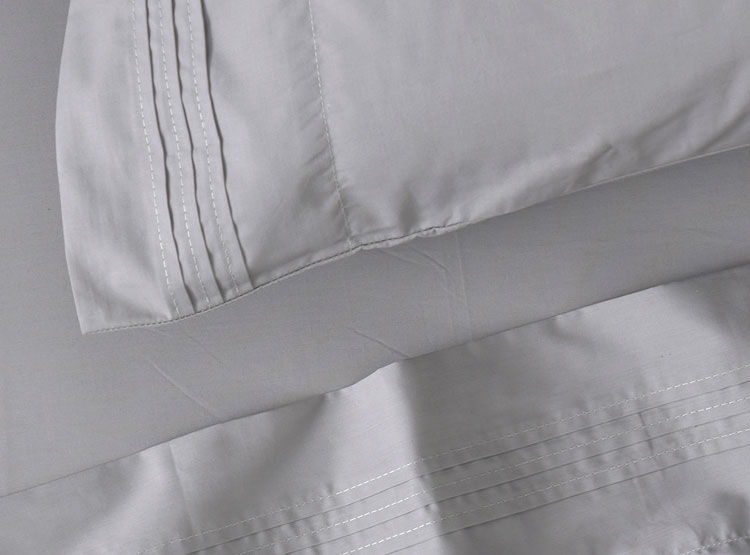 JUEGO DE SÁBANAS FABRICS ANTONIETA VISON 2 PLAZAS 200 HILOS GRIS LISO - 2