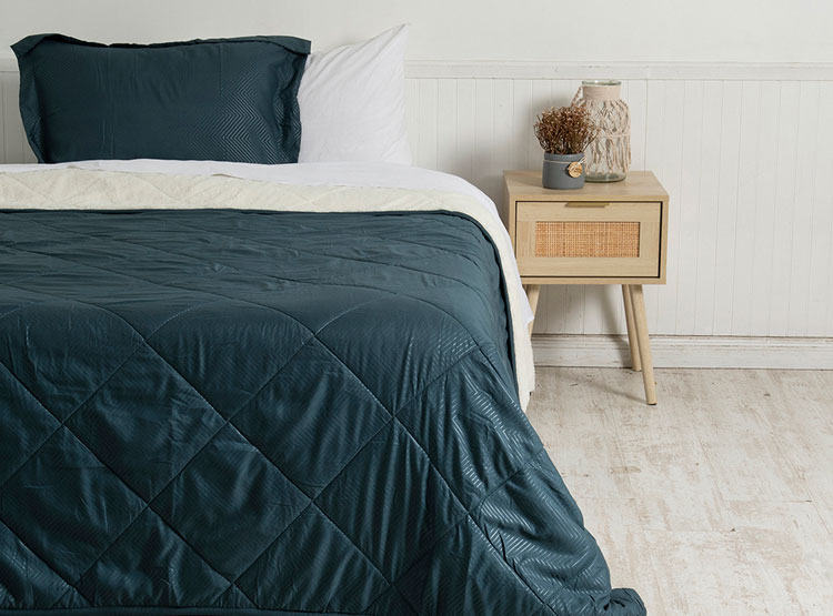 PLUMÓN MASHINI EMBOSS 1.5 PLAZAS AZUL SHERPA