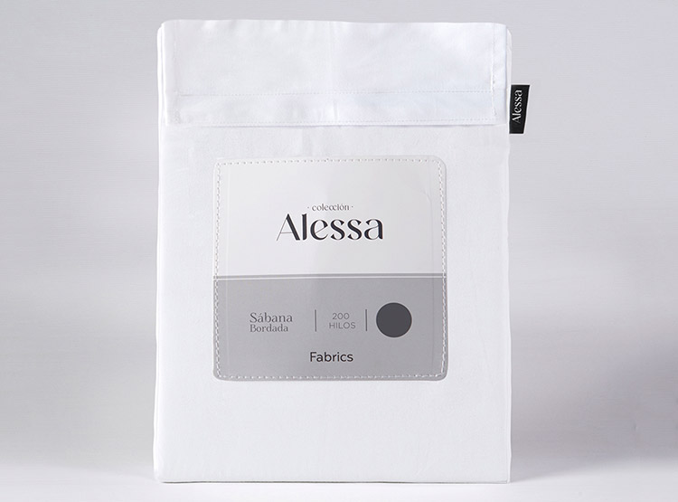 JUEGO DE SABANAS ALESSA CADENA BLANCO 200H SUPER KING - 3