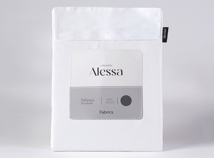 JUEGO DE SABANAS ALESSA ESPIGA BLANCO 200H KING - 3
