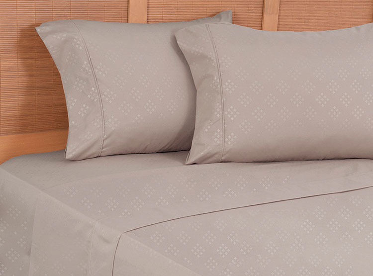 JUEGO DE SÁBANAS PLUMETTI MIMOSA 2 PLAZAS GRIS ESTAMPADO