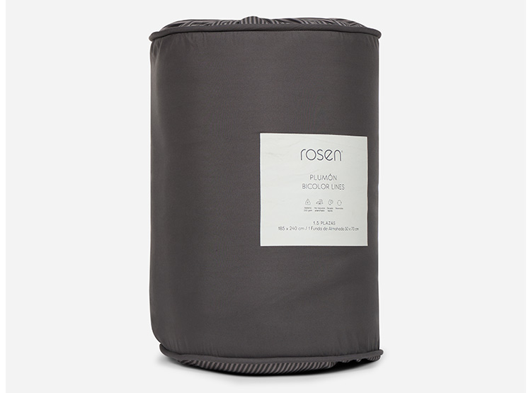 PLUMÓN ROSEN LINES CHARCOAL 1.5 PLAZAS MULTICOLOR - 6