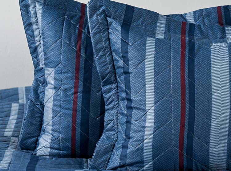 QUILT AMERICAN FAMILY ESTAMPADO MARINE 2 PL - 3
