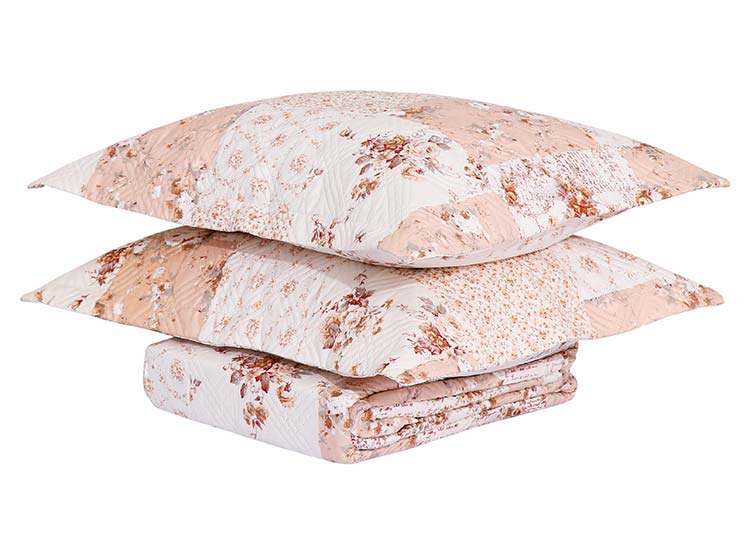 QUILT ANDES ESTAMPADO PATCHWORK BEIGE 2 PL - 2