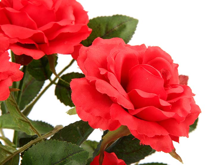 PLANTA DECORATIVA RIPLEY HOME ROSAS ROJAS BASE GRIS - 2