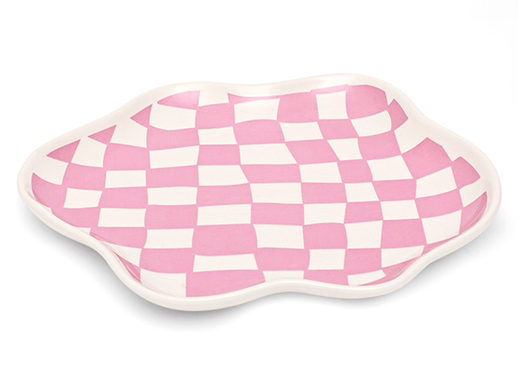 PLATO RIPLEY HOME CUADROS ROSA - 2