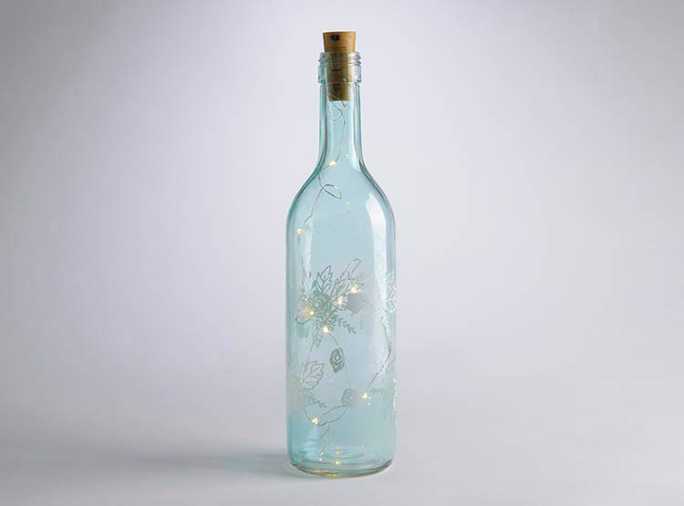 Botella Led Rosa BOTELLA LED RIPLEY HOME 30 CM AQUA