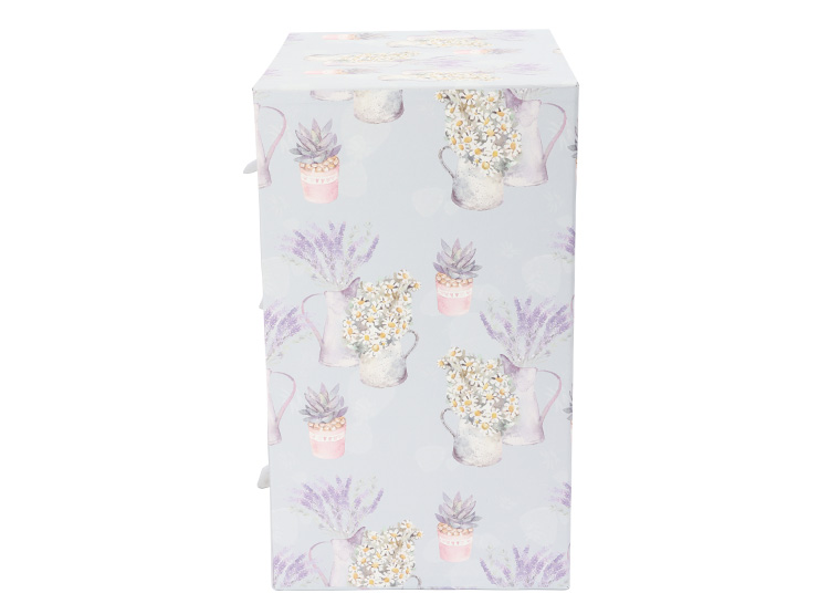 CAJA RIPLEY HOME FLORERO CORAZONES LILA 5C - 5