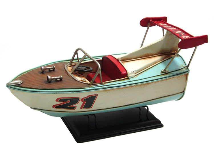 FIGURA DECORATIVA RIPLEY HOME LANCHA METAL MULTICOLOR - 1