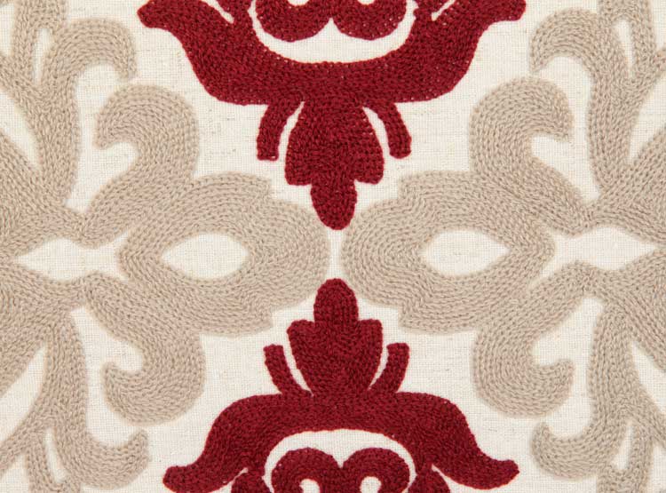 COJIN RIPLEY HOME BORDADO BICOLOR 50 X 50 CM ROJO - 3