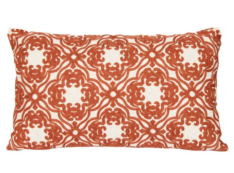 COJIN RIPLEY HOME BORDADO BICOLOR LACRE 50 X 35 CM LADRILLO