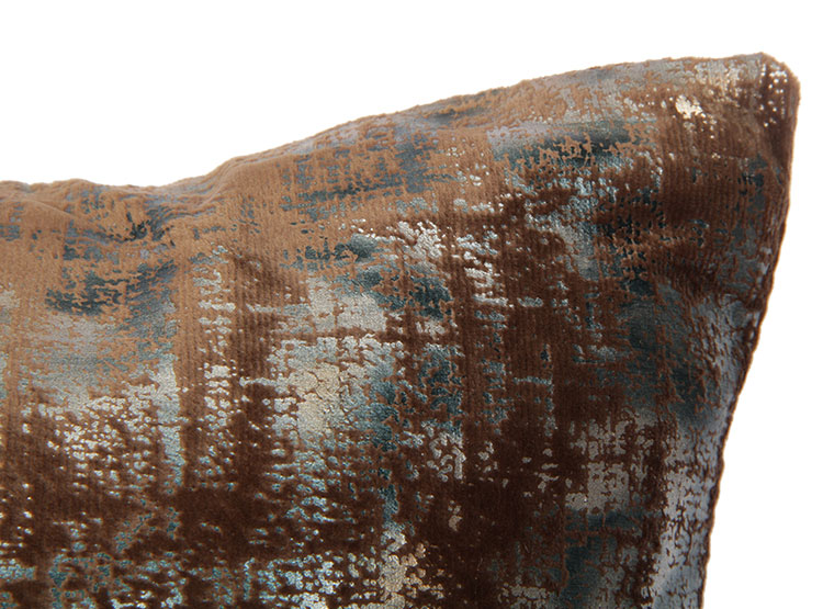 COJIN RIPLEY HOME VELVET METAL 45 X 45 CM CAFE - 2