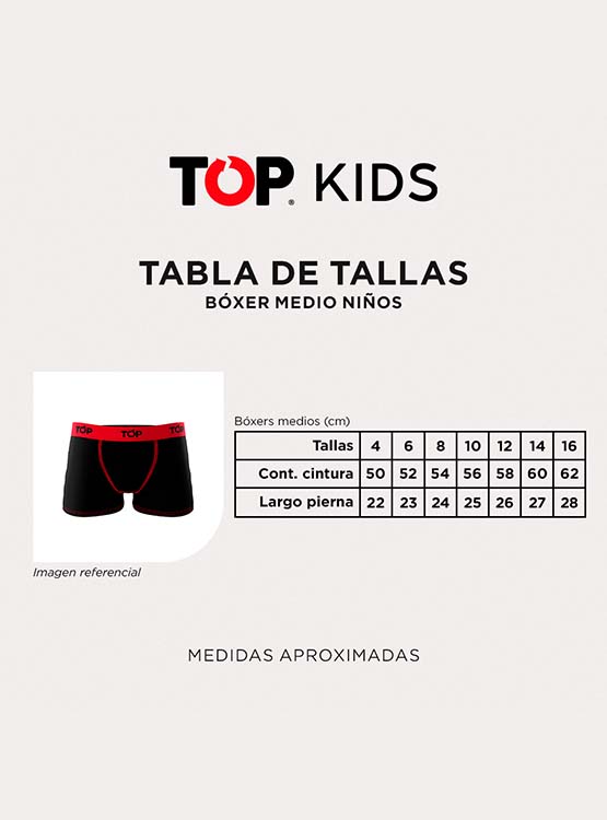 BÓXER ALGODÓN PARA NIÑO TOP - 5