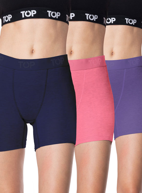 BÓXER MEDIOS MUJER TOP ALGODÓN M208P3C2