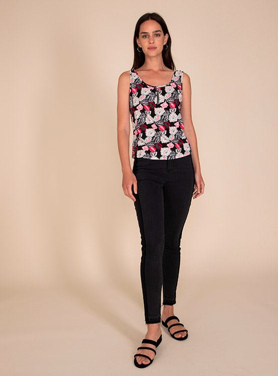 POLERA ASH ESTAMPADO TELA JERSEY ACANALADO - 3