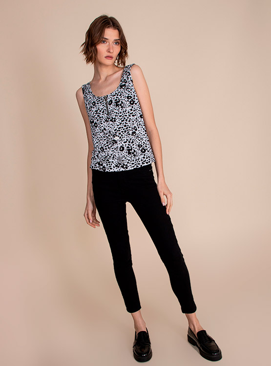 ASH POLERA ASH ESTAMPADO TELA JERSEY ACANALADO
