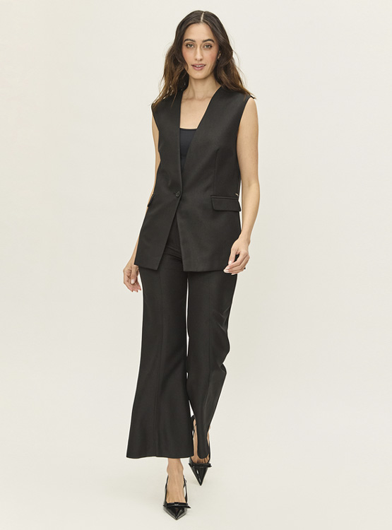 BLAZER SIN MANGAS MUJER ASH LARGO - 1
