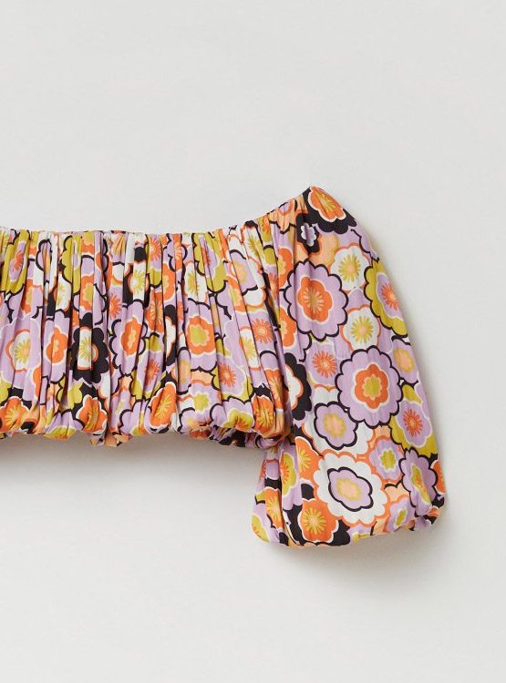 BLUSA SFERA CROP TOP FLORES - 4
