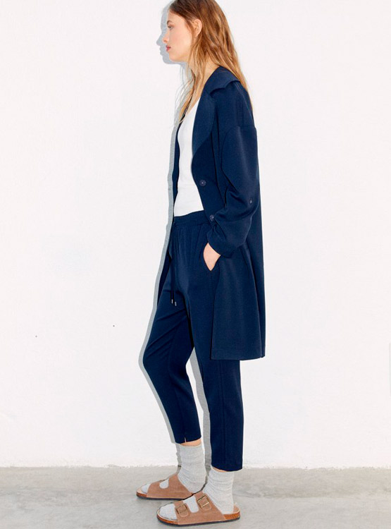 PANTALON SFERA LARGO FLUIDO CON GOMA EN CINTURA - 2