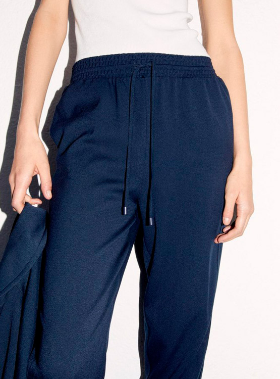 PANTALON SFERA LARGO FLUIDO CON GOMA EN CINTURA - 5