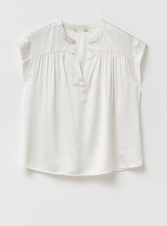 BLUSA SFERA SATINADA MANGA CORTA - 5